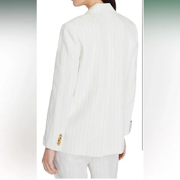 NWT • Club Monaco • Relaxed Single Breasted Blazer • Size L • Ivory Mix/Ivoire • - Picture 3 of 8